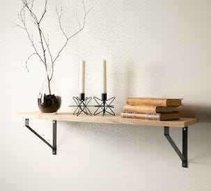 Hyllkonsol svart, 2-pack