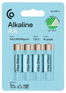 Clas Ohlson alkaliske batterier