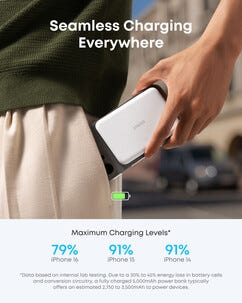 Anker MagGo Slim trådlös powerbank 5000 mAh 15 W