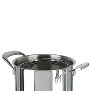 Stor gryte med innsats, rustfritt stål, 4 l