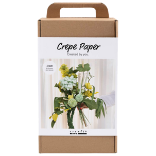 Creativ Company hobbysett kreppapir blomsterbukett grønn