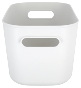 Serenity oppbevaringsboks i plast uten lokk, hvit