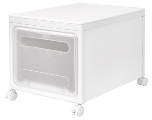 Stapelbar förvaring med hjul, 3 lådor