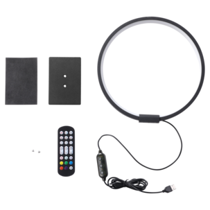 Bordslampa Neon Ring RGB med färgeffekter, 27 cm