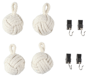 Duktyngder med klämmor, 4-pack