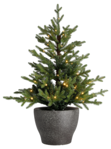 Liten julgran 90 cm med batteridriven micro LED-belysning