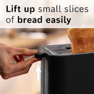 Bosch MyMoment brödrost 2 skivor, svart, TAT3M123