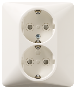 ABB Jussi infällt 2-vägs vägguttag 302EUJP