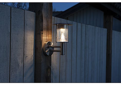 Bright LED vegglampe med solcelle