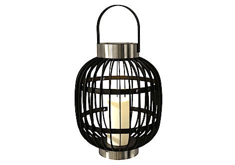 Solcellskorg med konstgjort blockljus