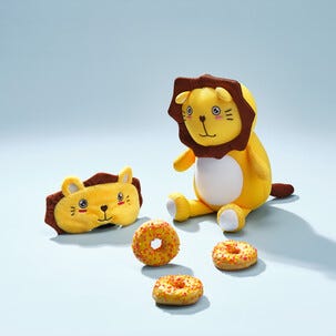 Nackkudde barn, med ögonmask, lejon