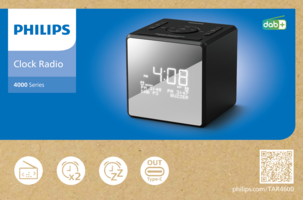 Philips R4600 klockradio med DAB+ och USB-C