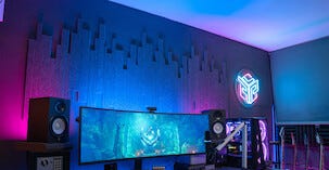 Streamplify akustikkpanel mørkegrått 60 × 30 cm 6-pakning