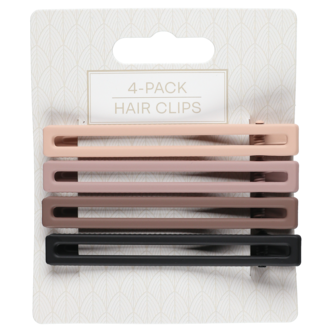 Hårclips 4-pack stål