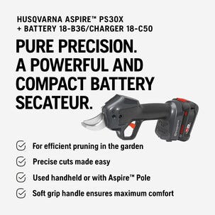 Husqvarna Aspire PS30X-P4A elektrisk sekatör 1 batteri, 18 V