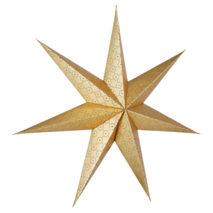 Stor adventsstjärna guld papper, 70 cm