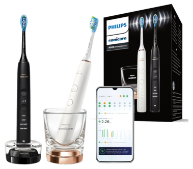 Philips Sonicare DiamondClean 9000 elektrisk tannbørste, 2-pakning
