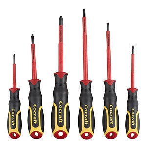 Cocraft skrutrekkersett, isolerte 6 deler