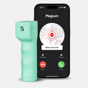 Plegium Smart Mini 3-i-1 forsvarsspray med alarm og app