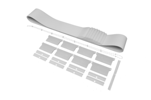 Persiennelameller til vindu, 8,9 x 250 cm, 8-pakning