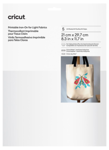 Cricut Printable Iron-On för ljusa tyger, A4, 5 ark