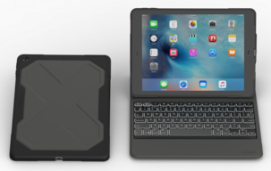 Zagg Rugged Messenger, futteral med tastatur for iPad 9,7