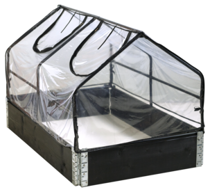 Lavt drivhus til pallekarm, plastovertrekk, 120 x 80 x 60 cm