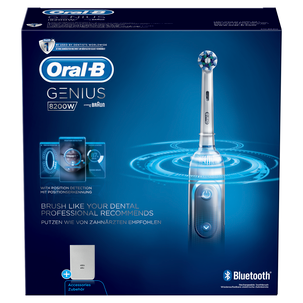 Oral-B Genius 8200W Silver, eltannbørste