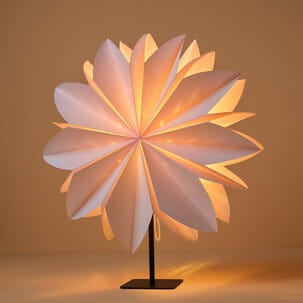 Adventsstjärna blomma papper 50 cm vit, Northlight
