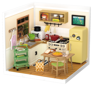 Rolife Super Creator miniatyrrom Happy Meals Kitchen, fra 14 år