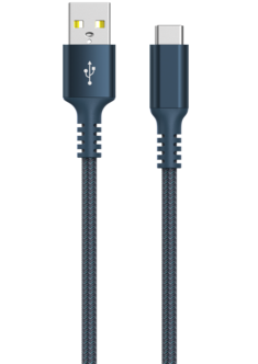 Tygklädd USB C kabel 3m USB-A till USB-C Clas Ohlson