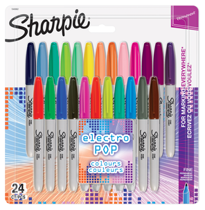 Sharpie Electro Pop tusjer, 24-pk