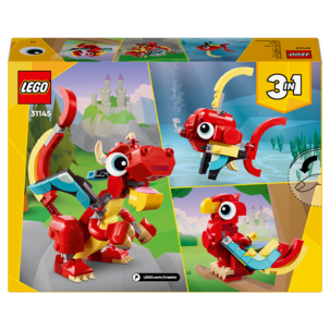 LEGO Creator 3-in-1 Punainen lohikäärme 31145, 6+