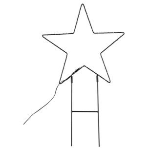 LED-tähti maakiinnikkeellä ulkokäyttöön 35 cm musta, Northlight