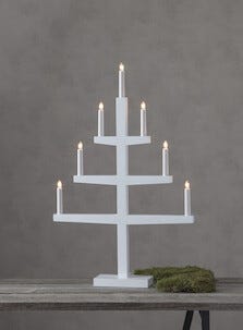 Star Trading Tripp adventsljusstake, vit