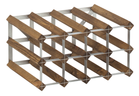 Vinställ trä och metall, 12 eller 30 flaskor