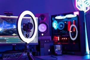 Streamplify Light 10 Rengasvalo puhelimelle, jalusta, LED