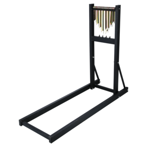 Sagbukk i metall, sammenleggbar arbeidsbukk for vedkapping