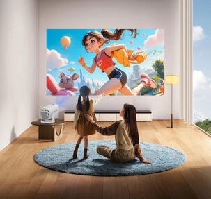 Bærbar miniprojektor med HD og 110 ANSI