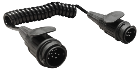 Tilhengerkabel 13-polet, 12 V spiralkabel, 1,5 m