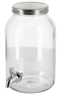 Glasburk med kran, 3,5 liter
