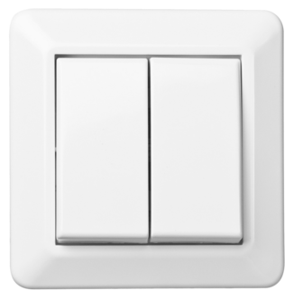 Elko RS innfelt strømbryter/kronevender, Nordic renhvit