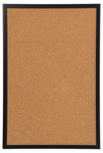 Anslagstavla kork med svart ram 40 x 60 cm