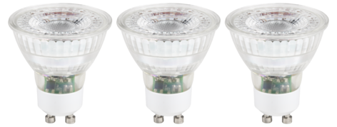 LED-lampa GU10 5 W dimbar, 3-pack
