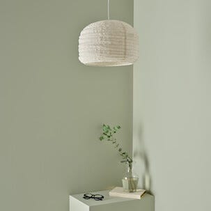 Northlight Evan lampeskjerm til taklampe, lin, hvit