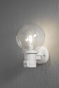Konstsmide Nemi vägglampa utomhus rörelsesensor klot
