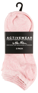 Ankelstrumpor rosa, 5-pack

