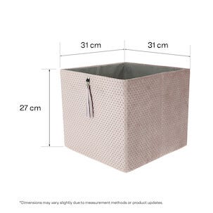 Förvaringslåda kvadrat, sammet