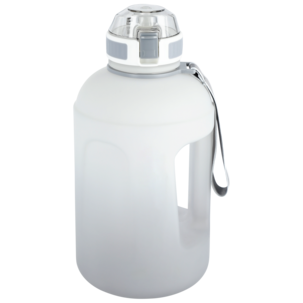 Vattenflaska 2,2 liter, pip och måttskala, grå