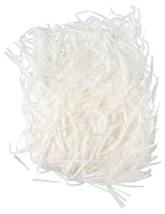 Silkkipaperi suikaleet, valkoinen